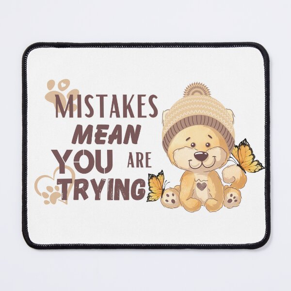 Item preview, Mistakes mean | Cute Lion | Affirmations and motivations designed and sold by Twinmommy Store.