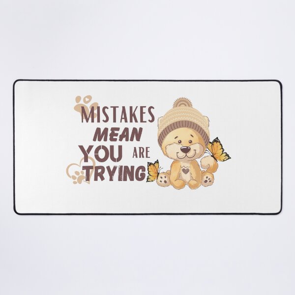 Item preview, Mistakes mean | Cute Lion | Affirmations and motivations designed and sold by Twinmommy Store.