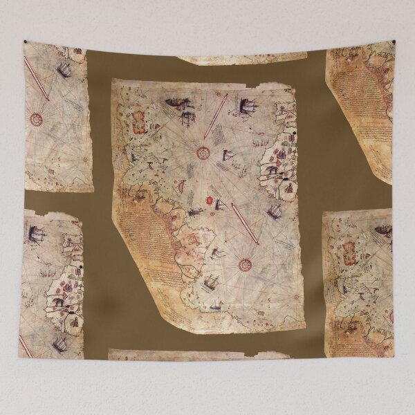 Item preview, Piri Reis world map designed and sold by SolidEarthArt.