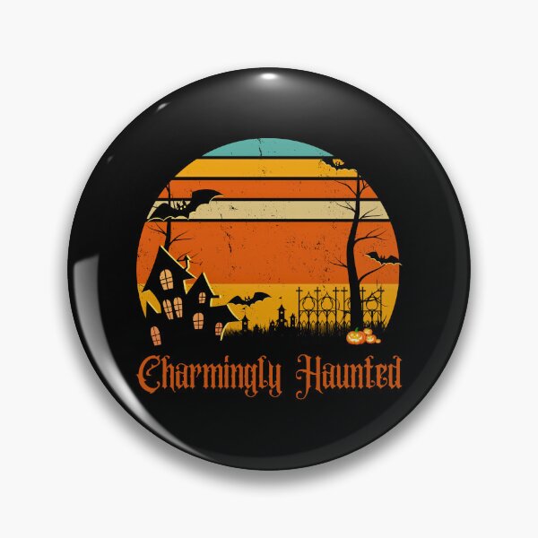 Artikelvorschau, „Charmantes Spuk-Vintage-Halloween-Design | Dunkle Nacht, Fledermäuse, Spukhaus entworfen und verkauft von ArtisticScratch.