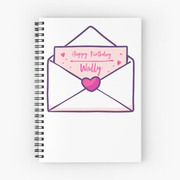 Item preview, Happy Birthday Wally Name - Love Letter (Black) designed and sold by  OKINTA.