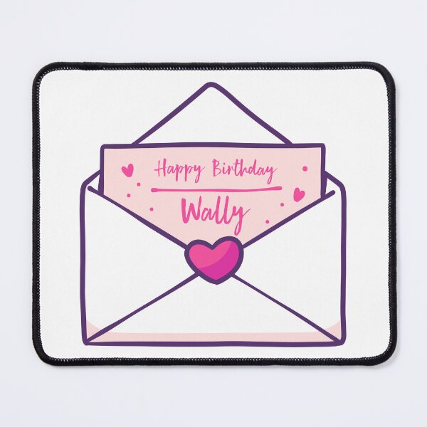 Item preview, Happy Birthday Wally Name - Love Letter (Black) designed and sold by  OKINTA.
