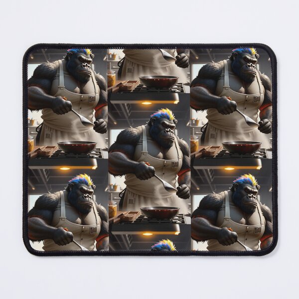 Item preview, a cool chef gorilla working in a kitchen designed and sold by Pelzi100.