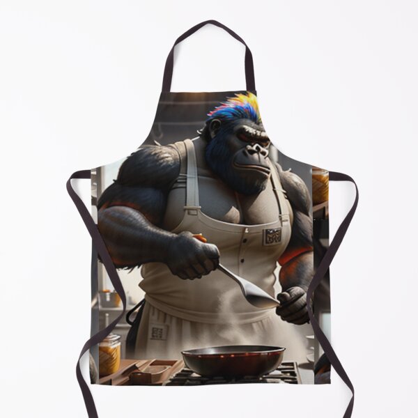 Item preview, a cool chef gorilla working in a kitchen designed and sold by Pelzi100.