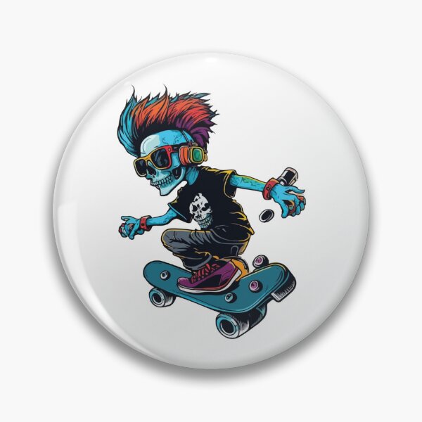 Item preview, Skateboarding Skeleton designed and sold by OrganicCharm.