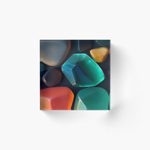 Item preview, Gemstone wallpaper, colourful stones designed and sold by uthent.