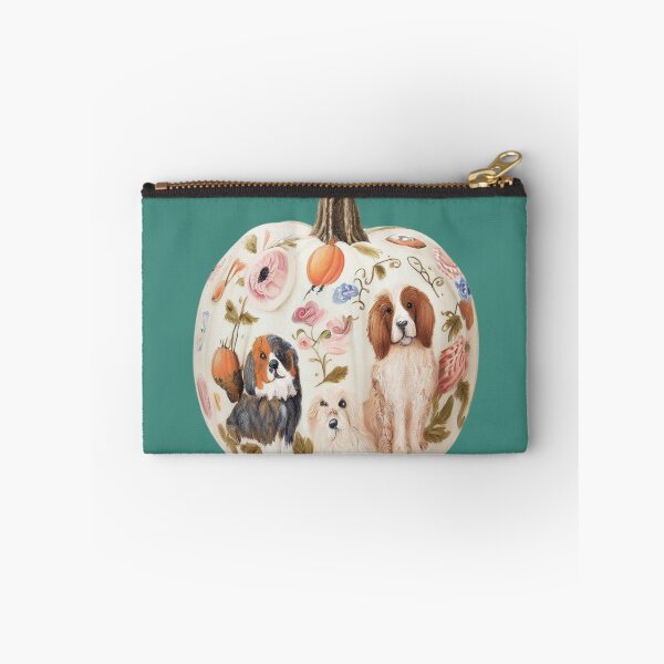 Item preview, Handpainted Floral Dog decor Halloween Pumpkin  designed and sold by RachelRebel.