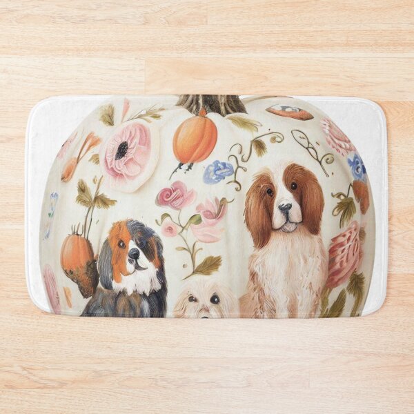 Item preview, Handpainted Floral Dog decor Halloween Pumpkin  designed and sold by RachelRebel.