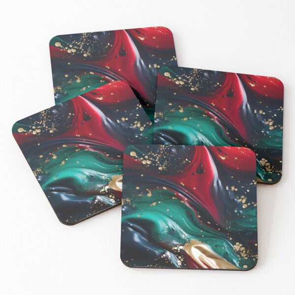 Item preview, Luxurious Watercolor Floors: Red, Green & Black Artistry designed and sold by Moo7shop.