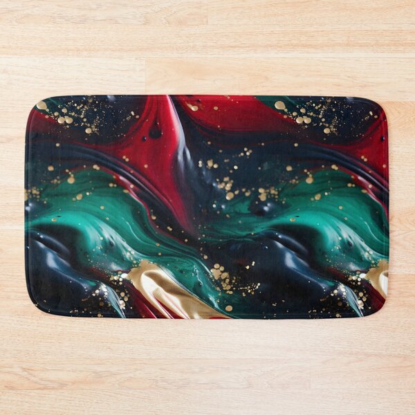 Item preview, Luxurious Watercolor Floors: Red, Green & Black Artistry designed and sold by Moo7shop.