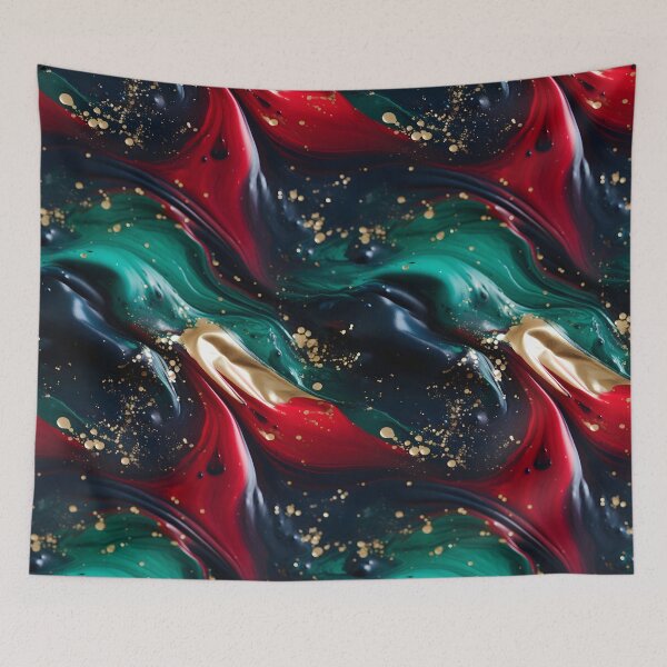 Item preview, Luxurious Watercolor Floors: Red, Green & Black Artistry designed and sold by Moo7shop.