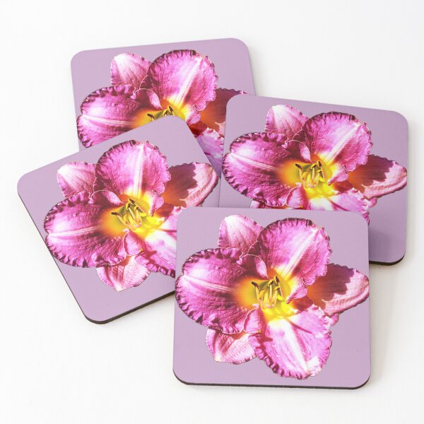 Item preview, Pink Daylily - violet background designed and sold by Louise-Mae.
