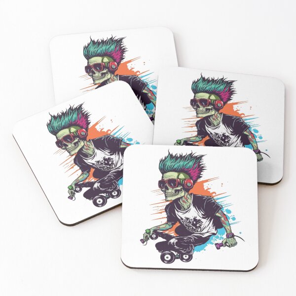 Item preview, Skateboarding Skeleton designed and sold by OrganicCharm.