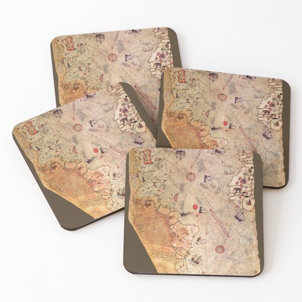 Item preview, Piri Reis world map (enhanced) designed and sold by SolidEarthArt.