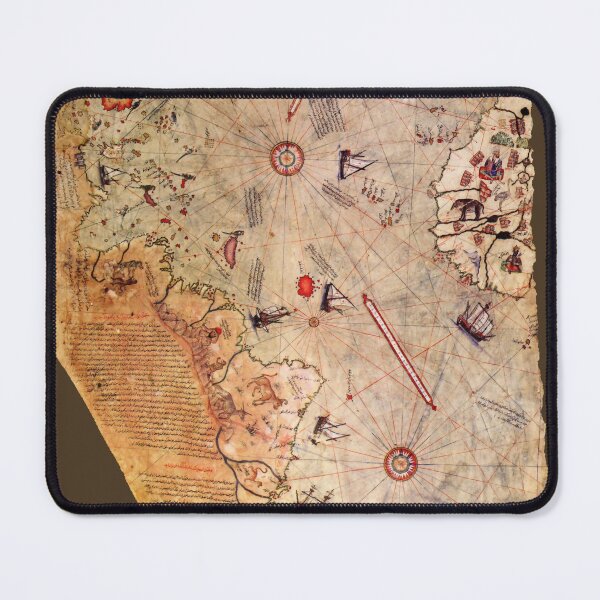 Item preview, Piri Reis world map (enhanced) designed and sold by SolidEarthArt.