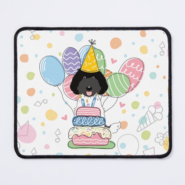 Item preview, Black White Labradoodle Dog Birthday Party designed and sold by Lulupainting.