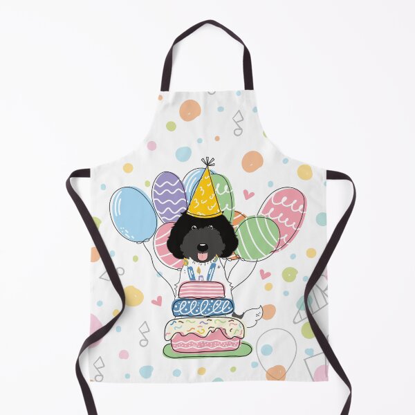 Item preview, Black White Labradoodle Dog Birthday Party designed and sold by Lulupainting.