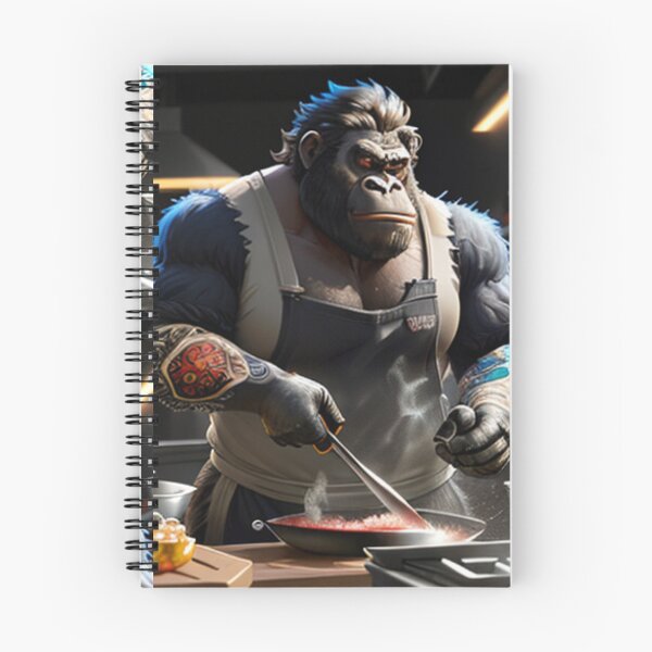 Item preview, a cool chef gorilla working in a kitchen designed and sold by Pelzi100.