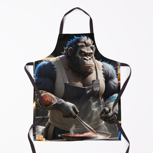 Item preview, a cool chef gorilla working in a kitchen designed and sold by Pelzi100.