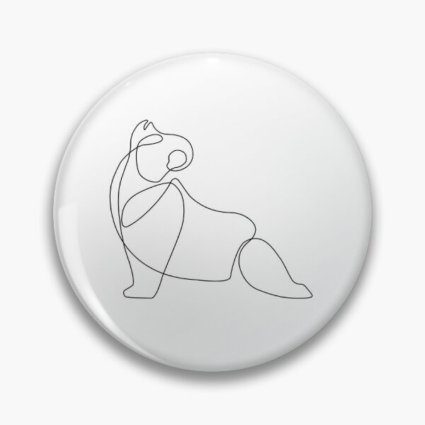 Item preview, One Line Panda Upward Facing Dog designed and sold by Huebucket.