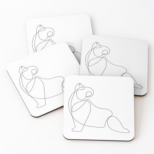 Item preview, One Line Panda Upward Facing Dog designed and sold by Huebucket.