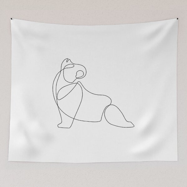 Item preview, One Line Panda Upward Facing Dog designed and sold by Huebucket.