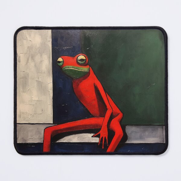 Item preview, Leaning Red Frog Against Wall designed and sold by YoPedro.