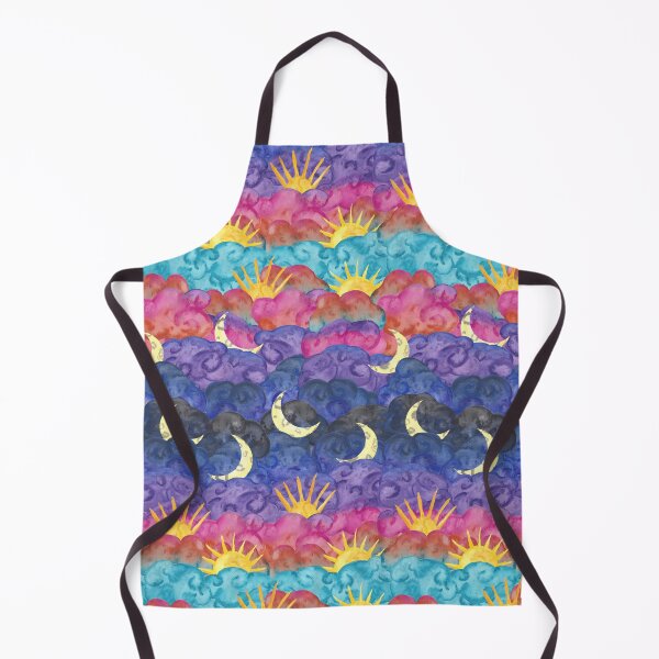 Item preview, Sunset to Sunrise - Colorful Watercolor Clouds, Suns, and Moons designed and sold by GenAumonier.