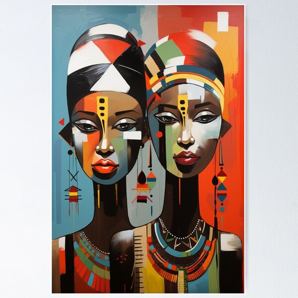 Item preview, African Women Abstract Painting  designed and sold by Design Den.