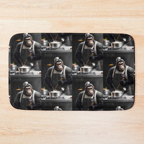 Item preview, a cool chef gorilla working in a kitchen designed and sold by Pelzi100.