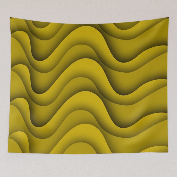 Item preview, Gold waves with shadow designed and sold by itsggdesigns.