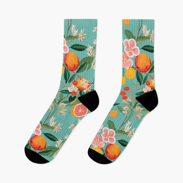 Item preview, Cute Orange Floral Blossom Fruit Print designed and sold by meggydesigns.