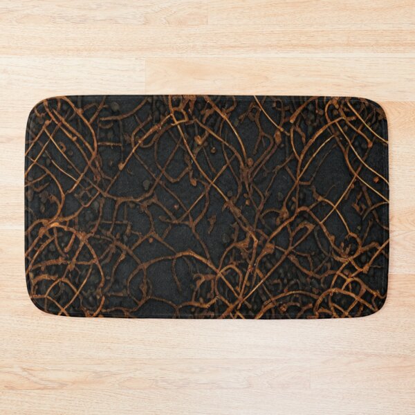 Item preview, Retro Abstract golden thread Pattern with dark background designed and sold by Md Rashid  Hasan.