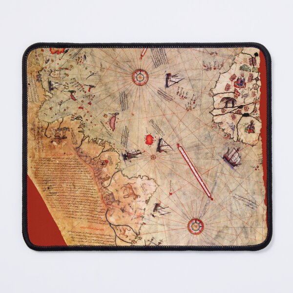Item preview, Piri Reis world map (illustration) designed and sold by SolidEarthArt.