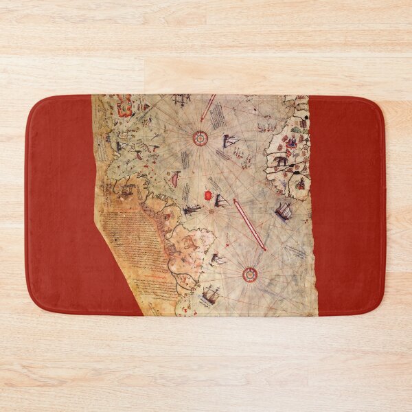 Item preview, Piri Reis world map (illustration) designed and sold by SolidEarthArt.