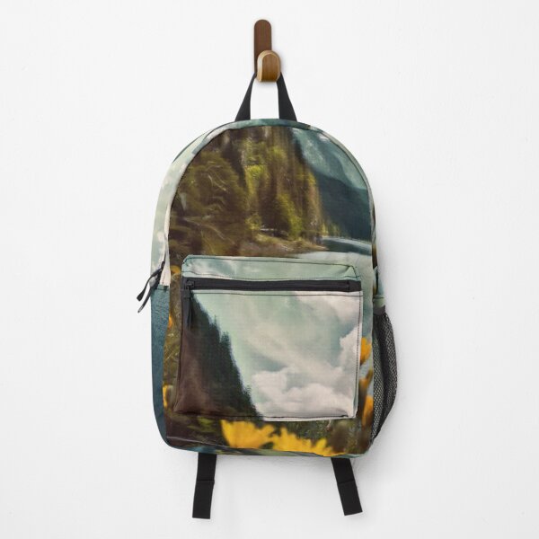 Item preview, Great Mountain and yellow flowers painting designed and sold by JapKo.