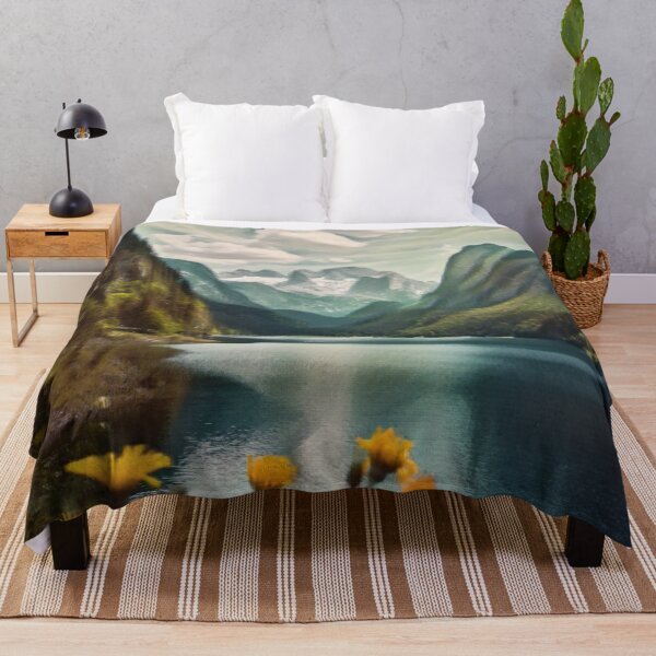 Item preview, Great Mountain and yellow flowers painting designed and sold by JapKo.