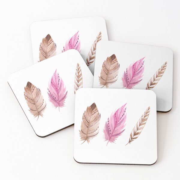 Item preview, Pink and brown plumes, Watercolors designed and sold by Katarzyna Dembek.