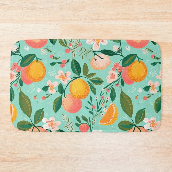 Item preview, Cute Fruity Oranges and Floral Print designed and sold by meggydesigns.