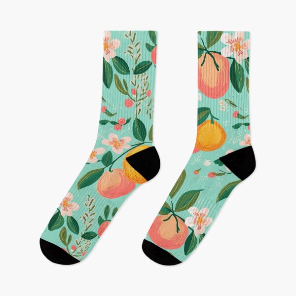Item preview, Cute Fruity Oranges and Floral Print designed and sold by meggydesigns.