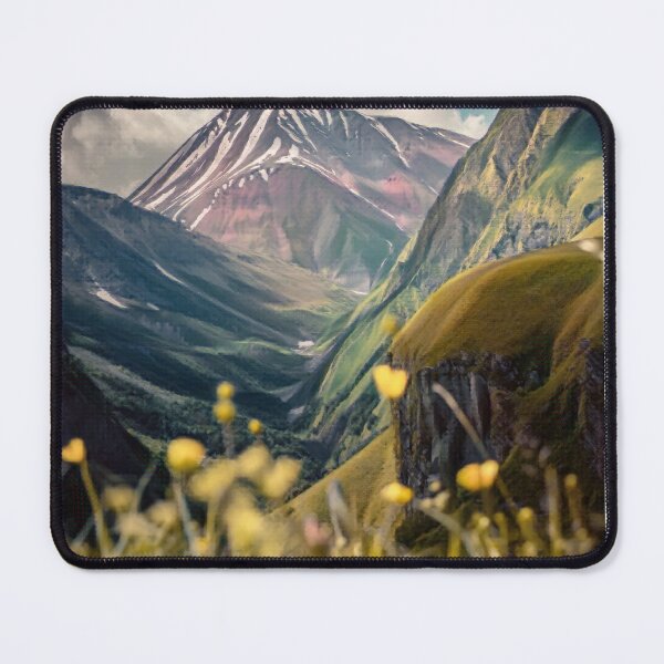 Item preview, Great Mountain and yellow flowers painting designed and sold by JapKo.