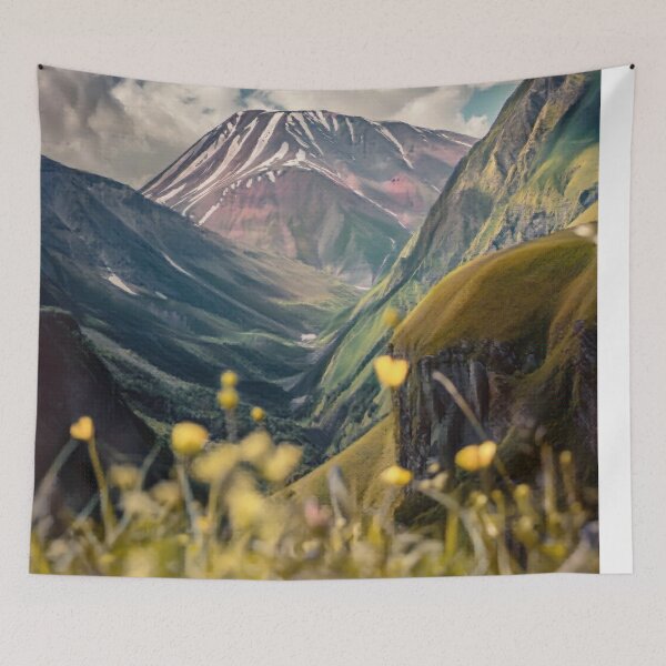 Item preview, Great Mountain and yellow flowers painting designed and sold by JapKo.