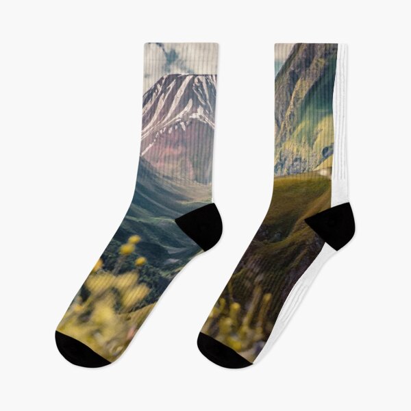 Item preview, Great Mountain and yellow flowers painting designed and sold by JapKo.