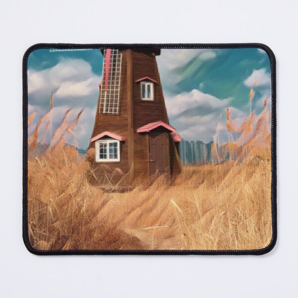 Item preview, Brown Windmill countryside painting designed and sold by JapKo.