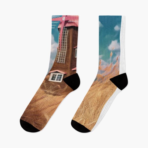 Item preview, Brown Windmill countryside painting designed and sold by JapKo.