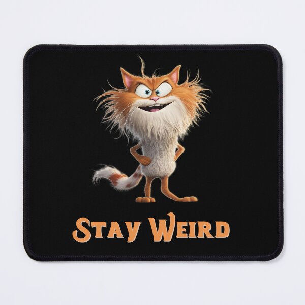 Item preview, Stay Weird cat designed and sold by FatBirdie.