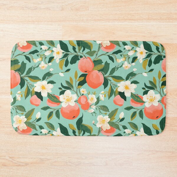 Item preview, Cute Peaches and Flowers Print designed and sold by meggydesigns.