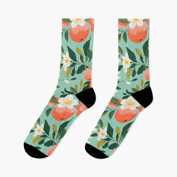 Item preview, Cute Peaches and Flowers Print designed and sold by meggydesigns.