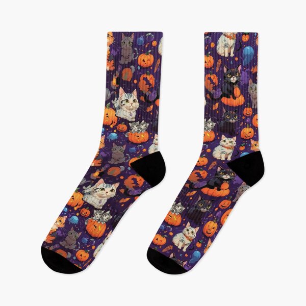 Item preview, Whimsical Autumn Season Halloween Theme Cats 24 designed and sold by Rae-SunshineArt.