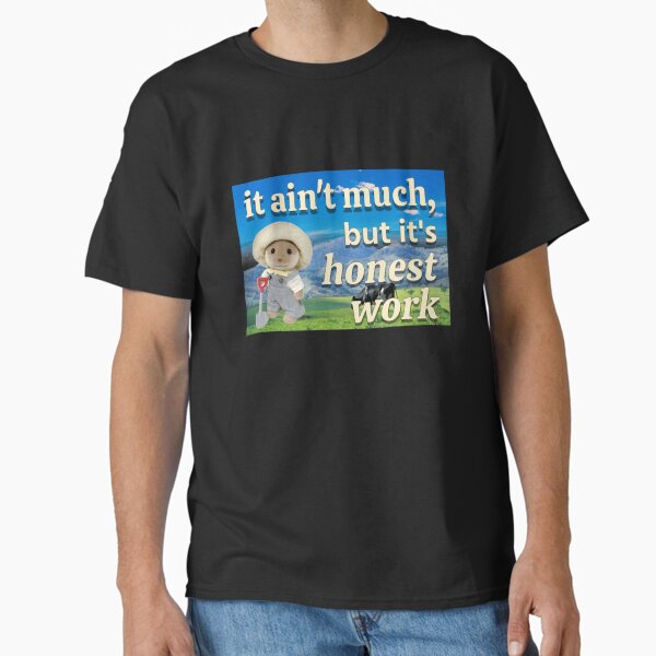 Item preview, It ain_t much, but it_s honest work calico critter farmer designed and sold by GladysNorwood.